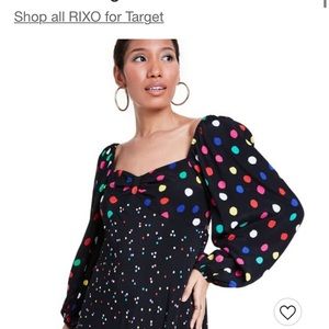 RARE RIXO Multicolor Polka-Dot Dress NWT
